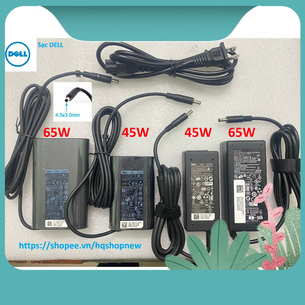 ⚡️[Sạc zin new 100%] Sạc  Dell Vostro 3478 P76G P76G002 19.5V - 2.31A - 3.34A - 45W - 65W Chân kim n
