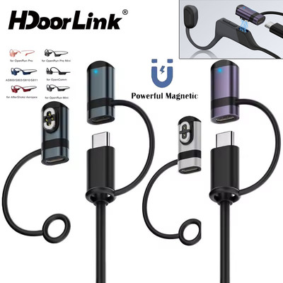 Bộ chuyển đổi từ tính dẫn truyền xương Hdoorlink Type C có dây buộc Bộ chuyển đổi sạc cho Shokz OpenSwim Pro S710