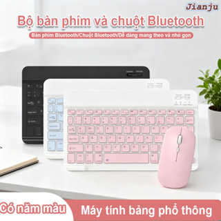  Bàn Phím Bluetooth Siêu Mỏng 10 Inch Và Chuột - Bộ Đôi Sử Dụng Cho Điện Thoại iPad Và Máy Tính 
