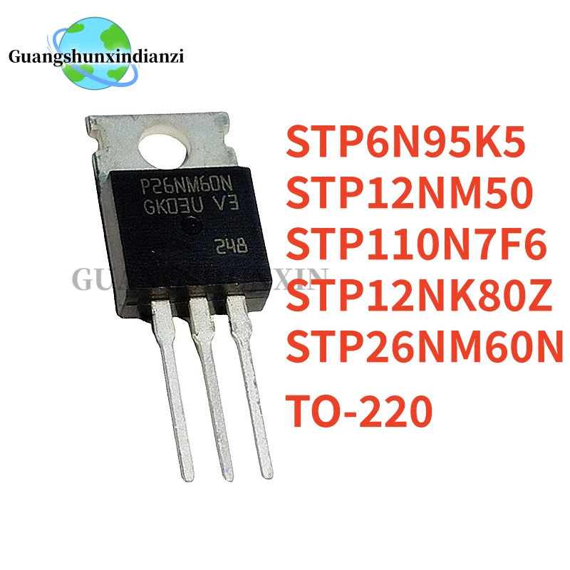 5 Chiếc STP26NM60N TO-220 26NM60N P26NM60N STP12NK80Z 12NK80Z STP110N7F6 110N7F6 STP6N95K5 6N95K5 ST