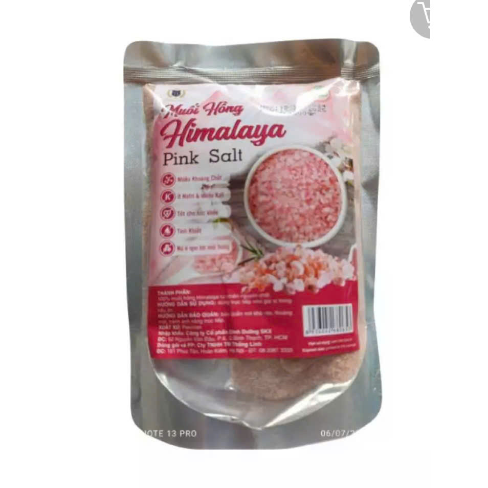 Muối hồng Himalaya túi 500gr dùng pha chế cà phê muối, nấu ăn.