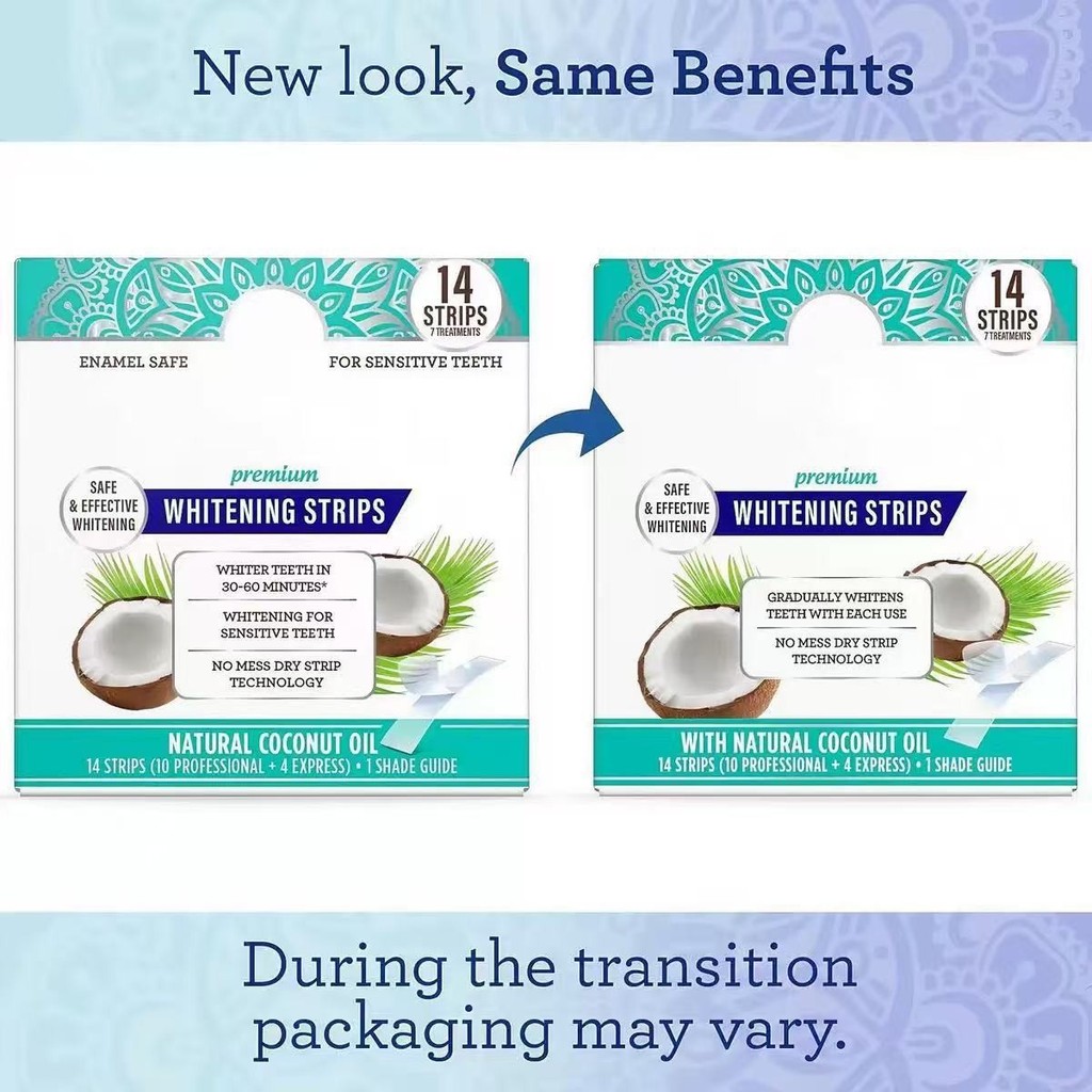 Preferred in-stock items#Popular 14STRIPS 7TREATMENTS 椰子油牙贴薄荷味洁白Strip14条2606DAILY