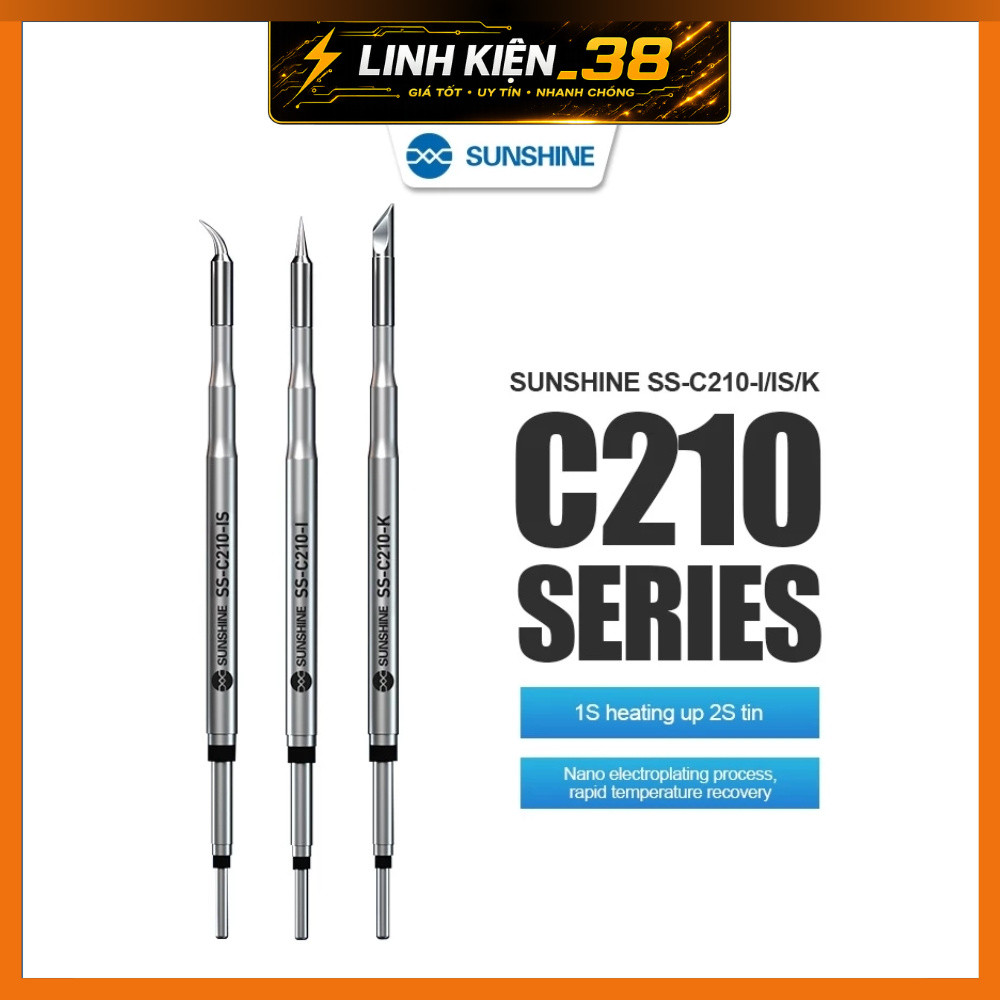 Mũi hàn C210 Sunshine cho máy hàn T210 (4 kiểu đầu). linhkien_38