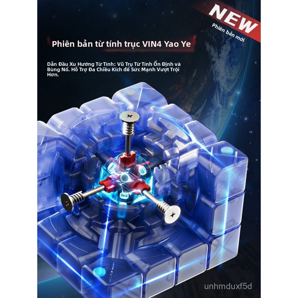 Rubik 4x4 từ tính Vin Cube MGC bản thi đấu xoay mượt đồ chơi trí tuệ thách thức cho trẻ nhỏ