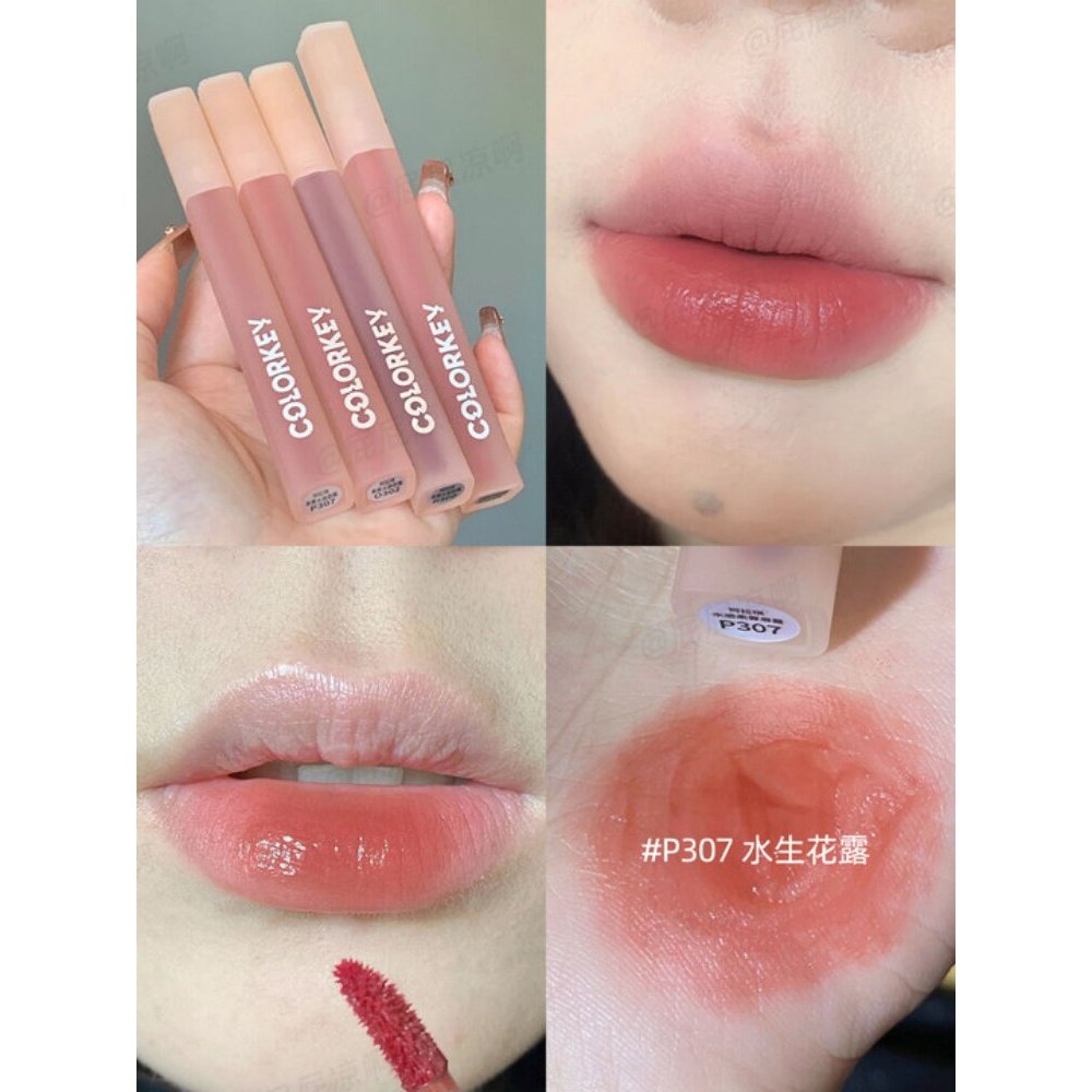 Tinh thần nước ~ colorkey colorkey colorkey Water Mist Lip Gloss Female 300 Mirror Water Gloss Soft 