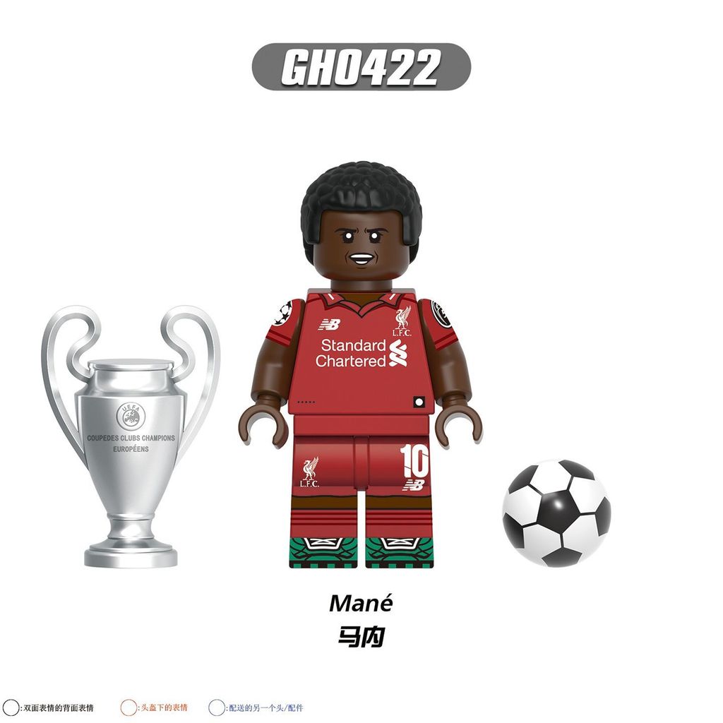Tương thích với Lego Football Series Levandovski Alison Beckermane Building Block Model Minifigure 2