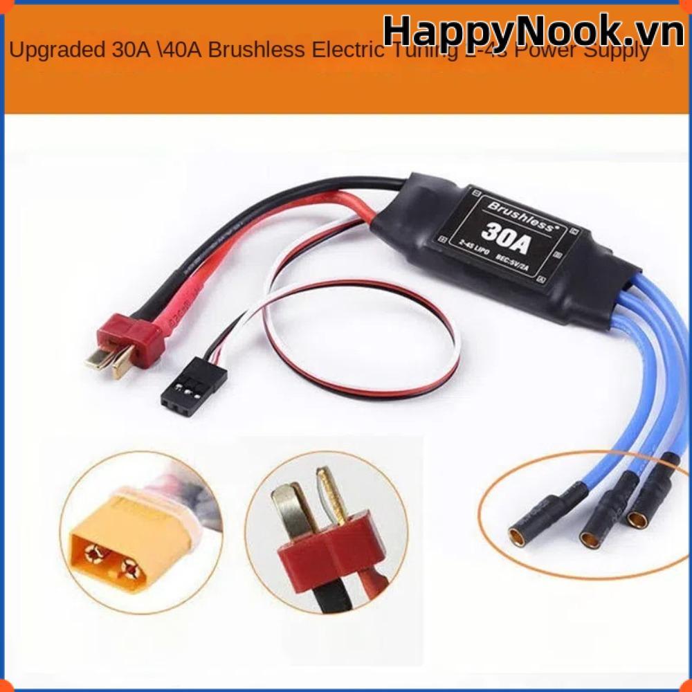 Bộ điều khiển tốc độ điện tử HAPPYNOOK, 30A 40A 5V 3A UBEC ESC không chổi than, Dễ dàng sử dụng T Pl