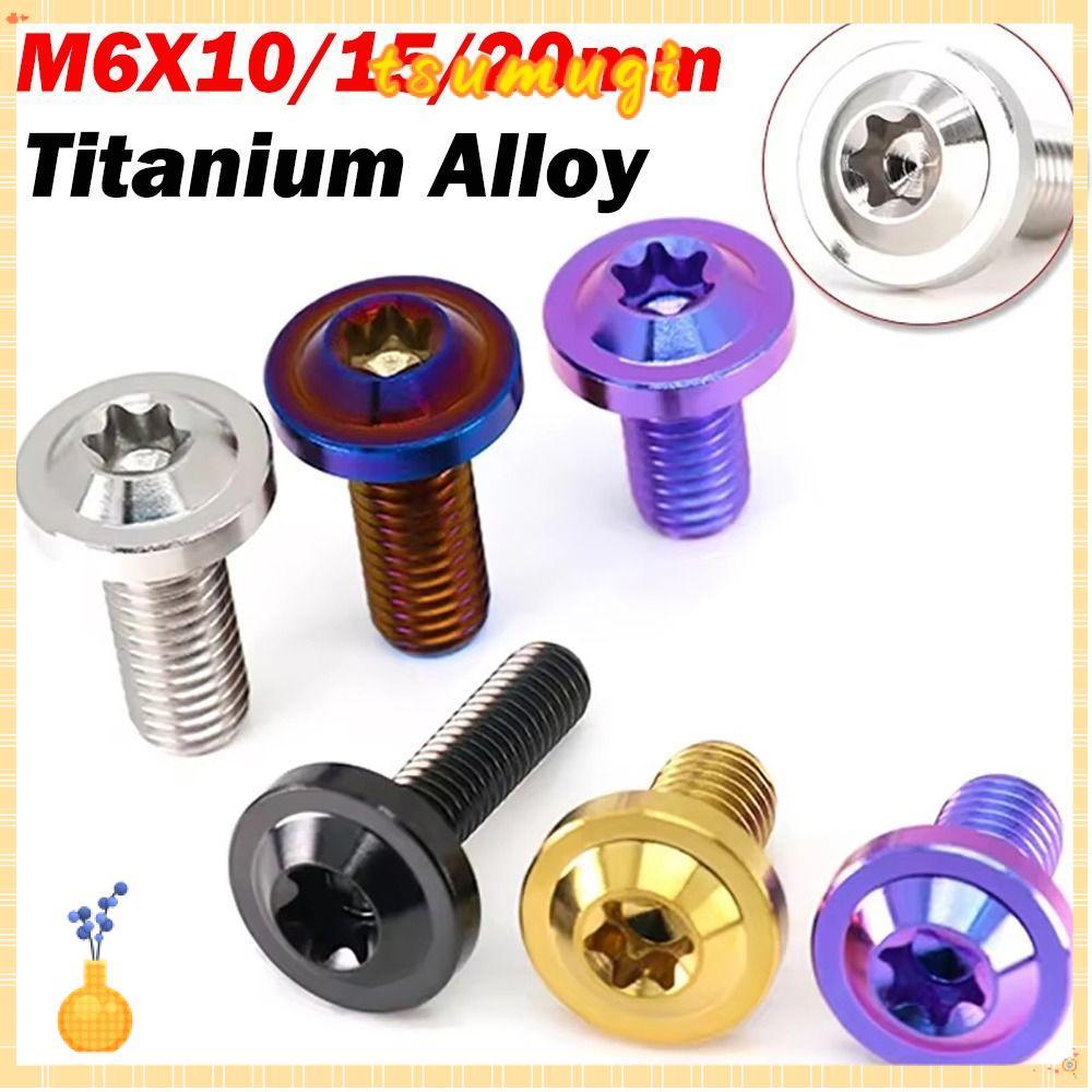 Ốc vít đầu TSUMUGI Torx, Bu lông titan M6x10 M6x15, M6x20 với vít titan đầu Torx