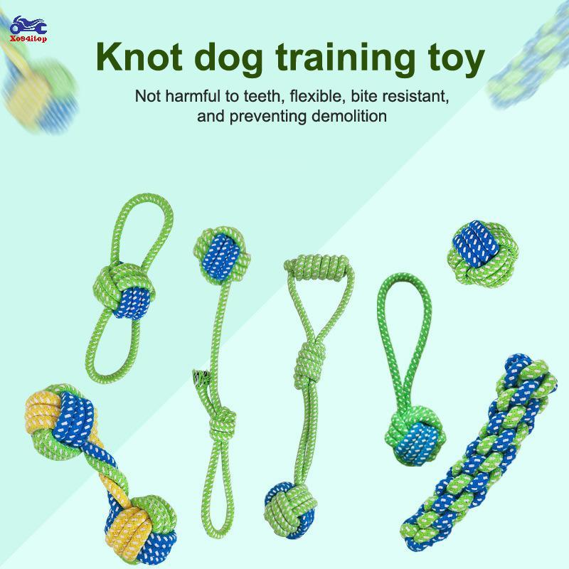 XOITOP Nibble Chó Dây Đồ Chơi Chó Con Làm Sạch Răng Nút Cotton Bền Nhai Đồ Chơi Huấn Luyện VN