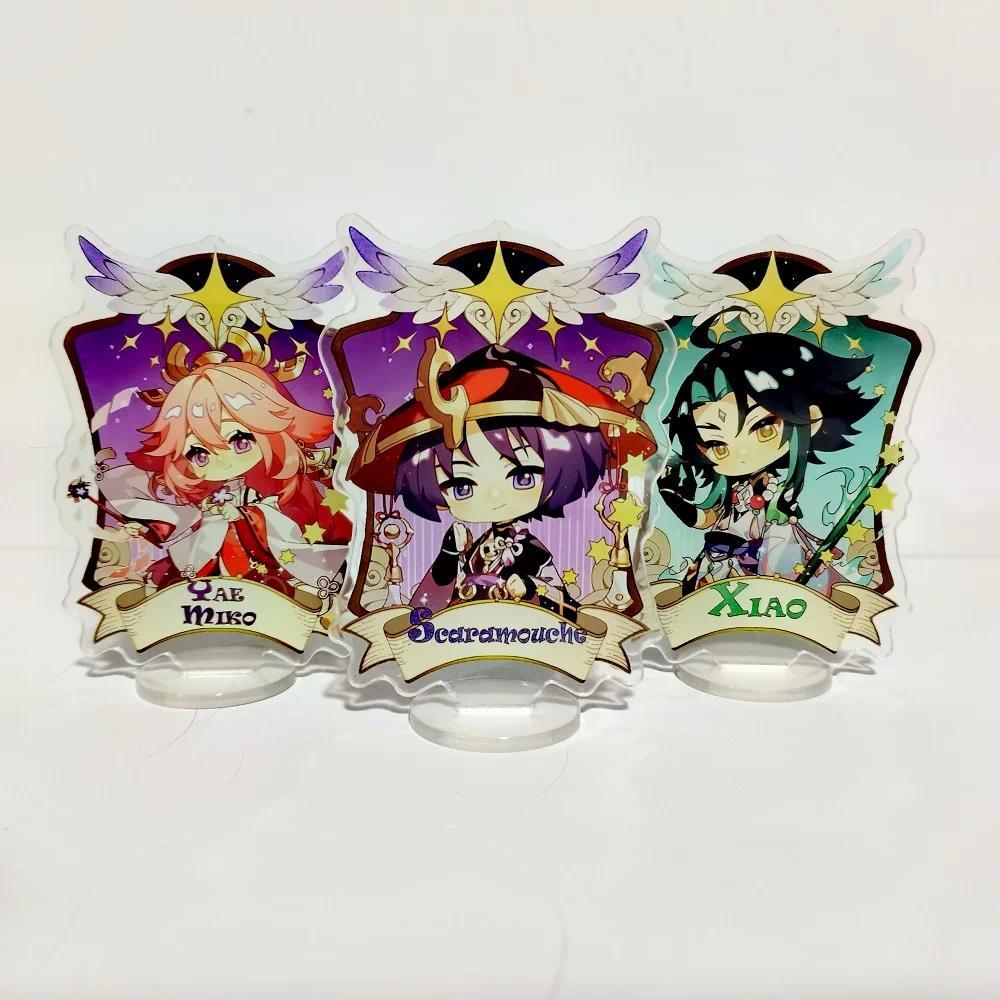 Anime Mô hình Furina Xiao Yae Miko Yelan Mica Standee Model Plate Desk standee Sign