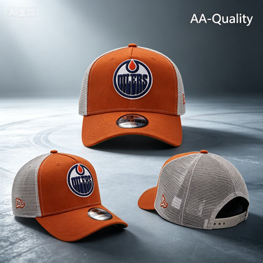 Phiên bản cổ điểnAA- Kỷ nguyên mới Edmonton Oilers Mũ bóng chày có thể điều chỉnhClassic Rust Trucke