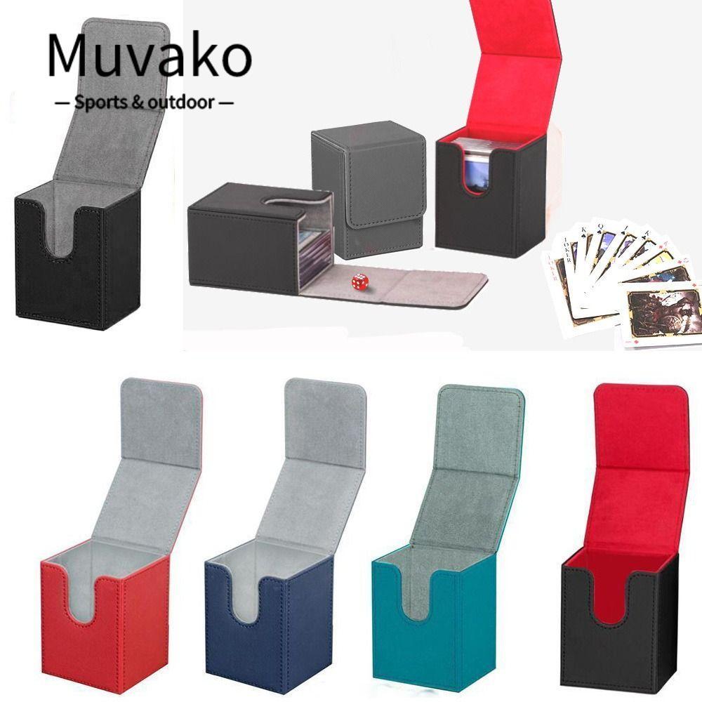 MUVAKO Game MTG Trading Card Holder, PU Organizer Deck Box, Collection Box Protectors Collectible Ga