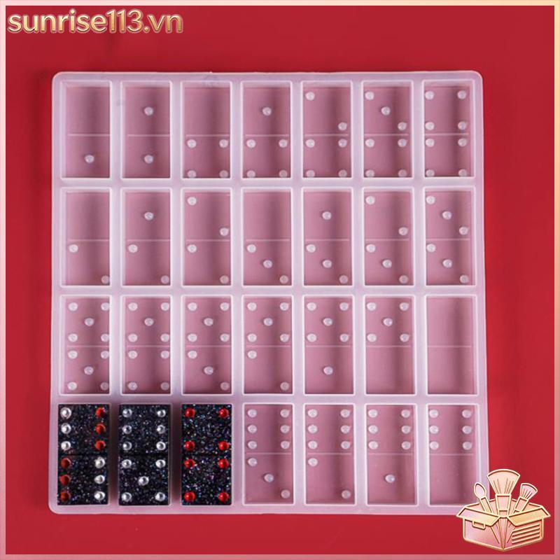 SR Làm Đẹp Silicone Dominos Trò Chơi Đồ Chơi Làm Khuôn Nhựa Epoxy Thủ Công DIY Khuôn Đúc Mới