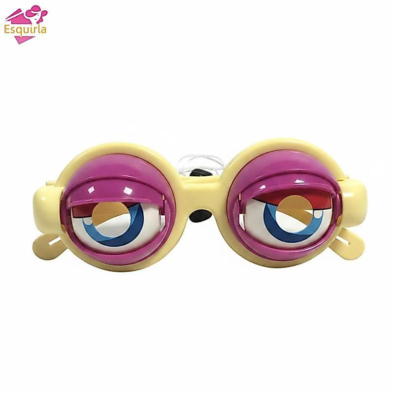 Kéo Dây Kính Mắt Ngộ nghĩnh Winking Kính Mắt Trò Đùa Quà Tặng Mới Lạ Xanh