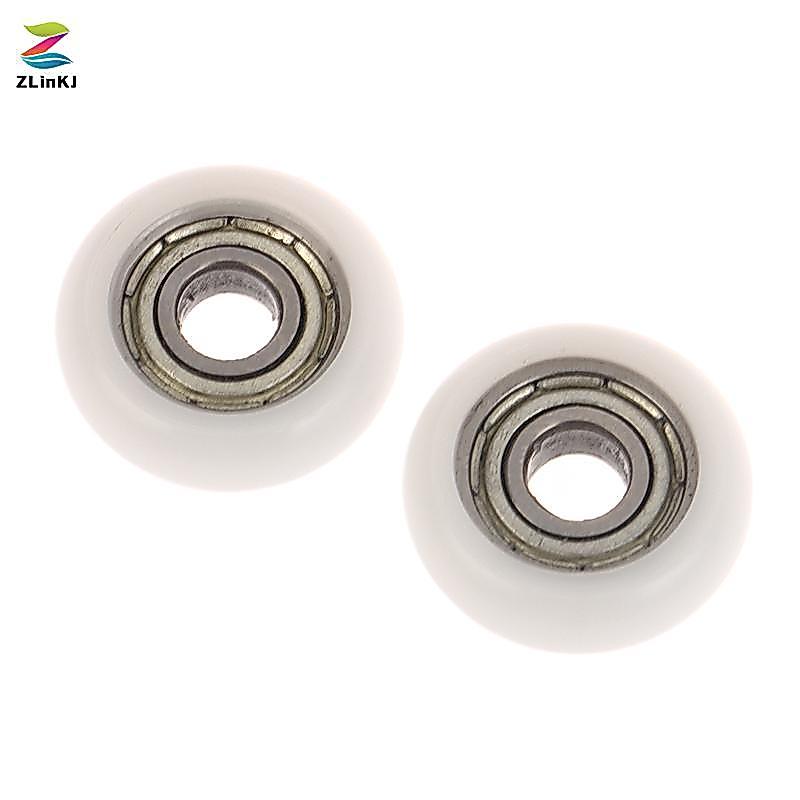 ZLinKJ 2 Chiếc 695ZZ 5x18x6mm POM Nylon Vòng Loại Con Lăn Bánh Xe POM Bọc 695ZZ Mang Ròng Rọc Bánh X