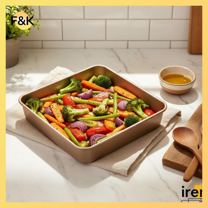 F & K Home Kitchen Non Sti Square Thiêned Cake Mold 6 8 9 Inch Chảo nướng bánh mì nướng.