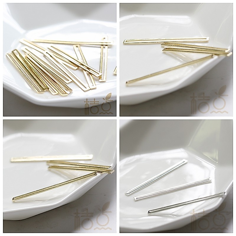 Phụ kiện DIY.Áo thô Trống 40 * 3mm Dải dài hình chữ nhật rỗng Châu Âu Mỹ Phổ biến (4265C)