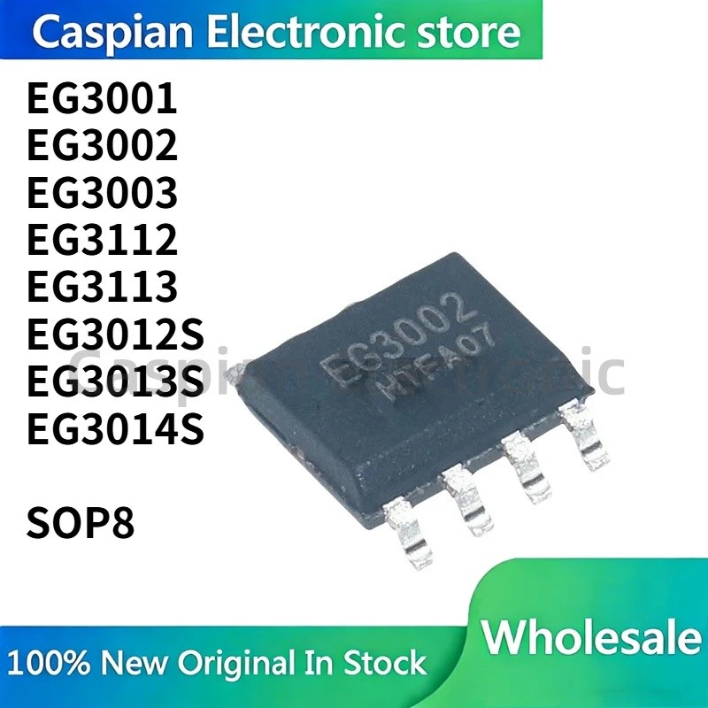 5 CHIẾC EG3001 EG3002 EG3003 EG3112 EG3113 EG3012S EG3014S SOP8 MOSFET chip điều khiển Còn hàng Bán 