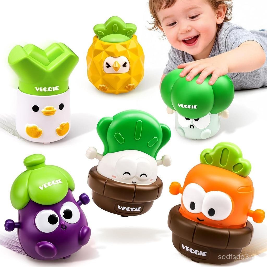 6-Piece Pack Push-Type Car Toys, Suitable for 1 Year Old Boys Girls, Baby Toys 1 Year Old, Push-Pull