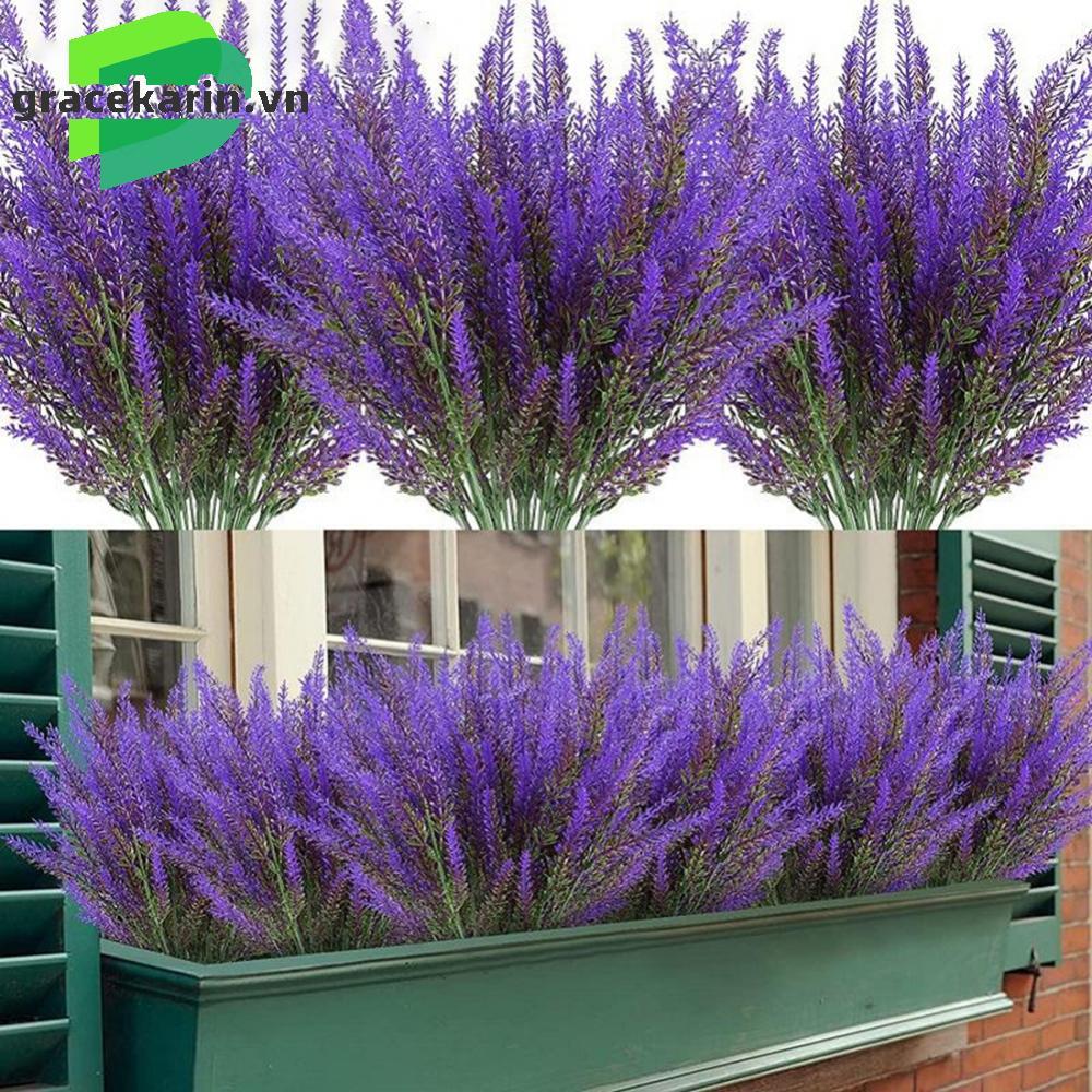 [GRCEKRIN-VN]Lavender Bouquet Simulation Bouquet Cold Resistant Lavender Decoration Fake