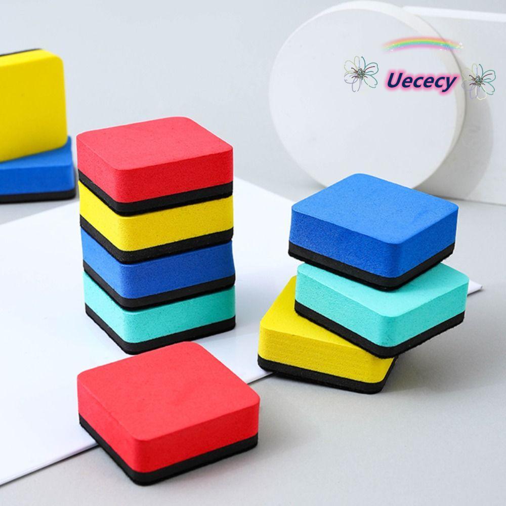 UECECY Whiteboard Dry Eraser, Square Multi-color Whiteboard Eraser, Portable Marker Cleaner School O