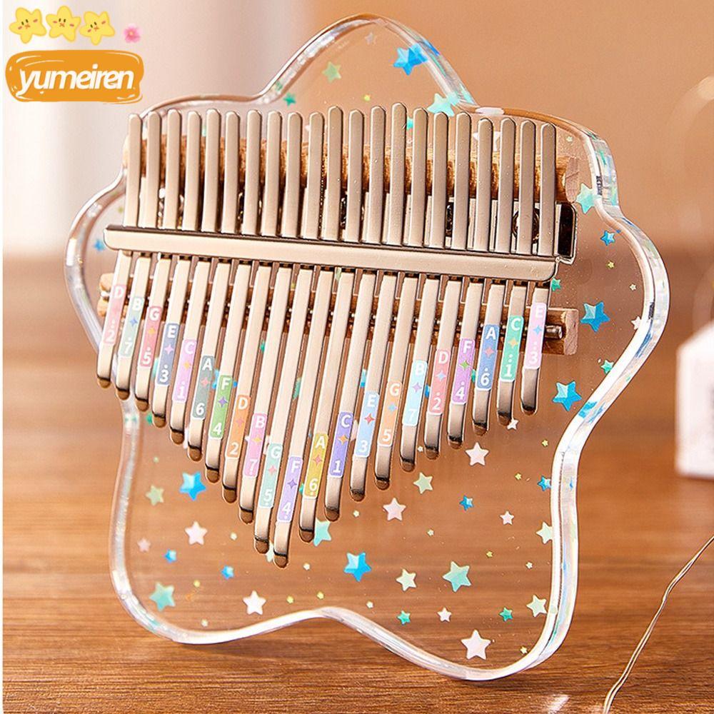 Đàn piano ngón tay cái YUMEIREN, 17 phím Đồ chơi đàn piano ngón tay cái mini, Nhạc cụ mini tinh tế Đ