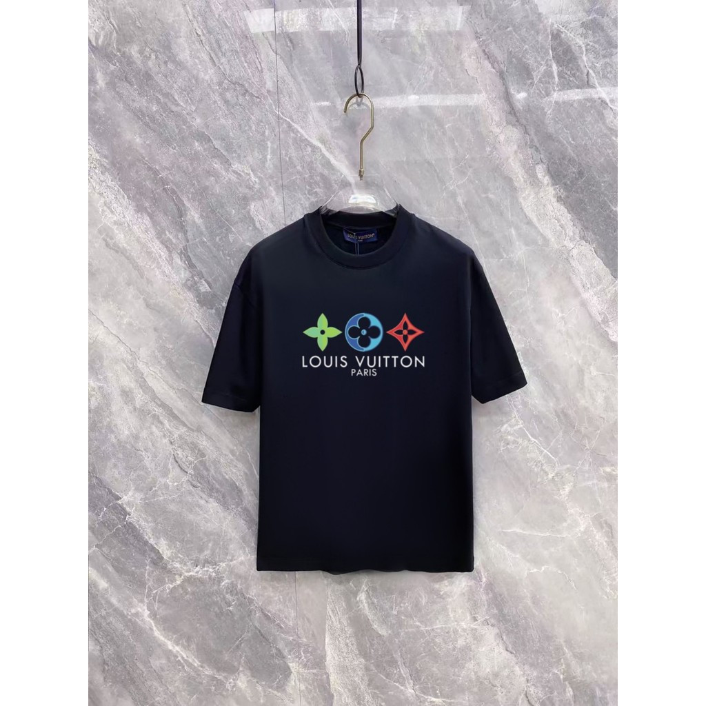 2026 Louis Vuitton / Louis Vuitton Áo Thun Nam Nữ In Hình Tay Ngắn Bên Ngoài Mặc Áo Thun Hợp Thời Tr