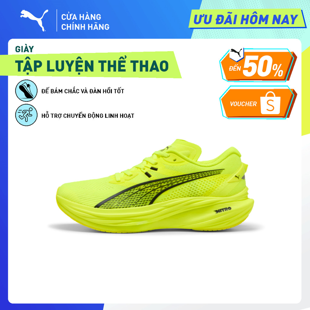 Giày Thể Thao PUMA Nam Deviate NITRO 3 Yellow Alert Màu Vàng