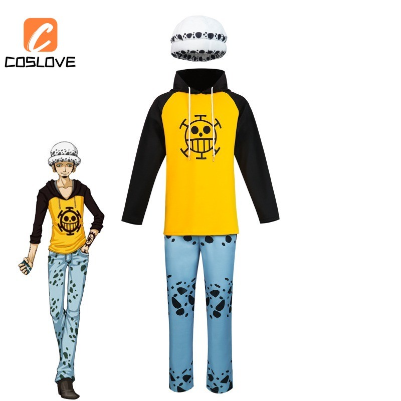 ONE PIECE Tarfalgar D Law Cosplay Quần Áo Trọn Bộ Trang Phục Trang Phục Dành Cho Người Đàn Ông Phong