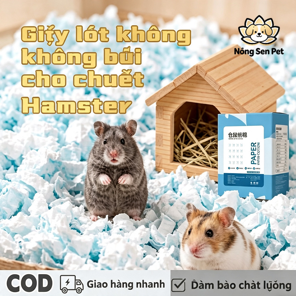 Giấy lót chuồng hamster 450g, lót ổ hamster, giường hamster, phụ kiện hamster