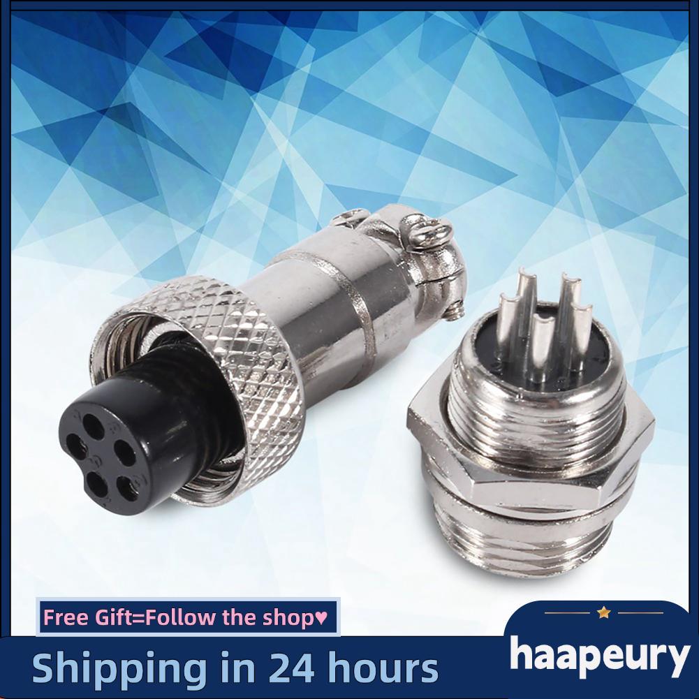 Haape GX12 5Pin Đầu nối hàng không Ổ cắm điện Bộ cách điện Bakelite 12 mm chắc chắn Bộ 10 cho Hệ thố