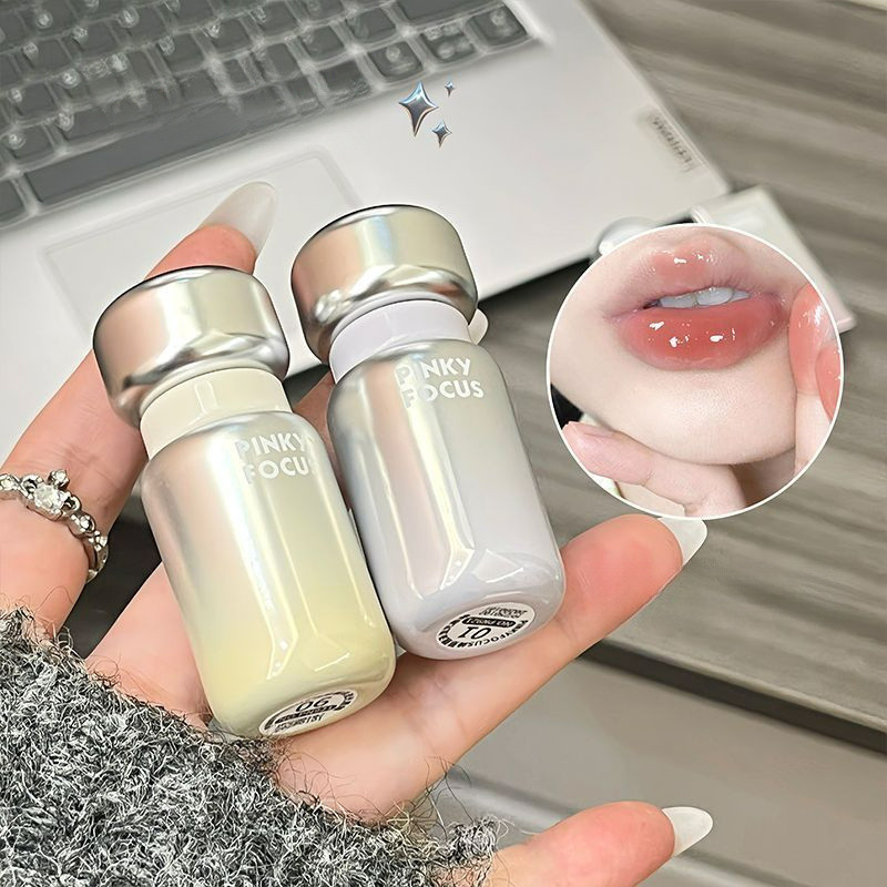 PinkyFocus Sweet Guava Mirror Lip Tint Sắc Tố Cao Làm Sáng Da Tone Plump Glass Lips Son Môi Tự Nhiên