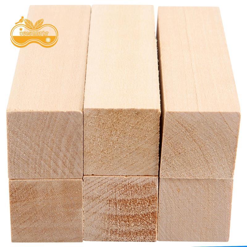 6 Chiếc Basswood Khắc Khối Gỗ Cho Người Mới Bắt Đầu Khắc Sở Thích Bộ DIY Khắc Gỗ