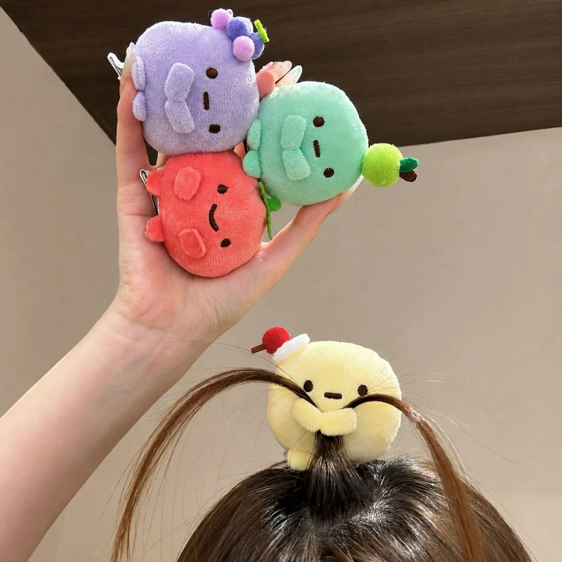 3 Màu Dango Sumikko Gurashi Kẹp Tóc Nhật Bản Kawaii Trái Cây Sang Trọng Sáng Tạo Top Tóc Barrettes