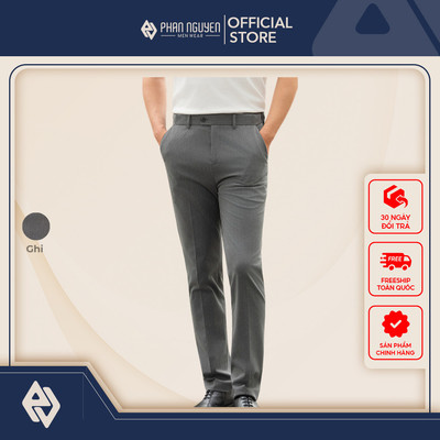 Quần âu nam Phan Nguyễn, chất liệuiu cao cấp, mềm mại, ít nhăn, cạp tăng size, form slim fit QVL.961