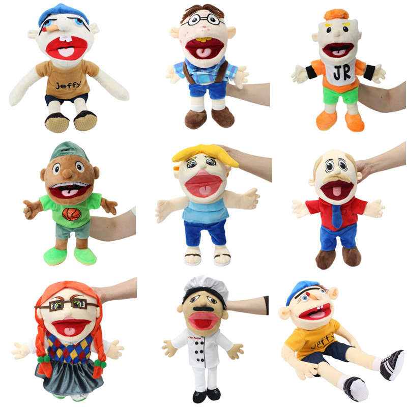 14 Kiểu 30cm-60cm Anime Jeffy Con Rối Búp Bê Jeffy Tay Con Rối Sml Jeffy Con Rối Gia Đình Thật Zombi