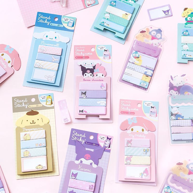 Kuromi Big-Eared Dog Pudding Dog Ugly Fish PP Bookmark Sticky Index Sticky Note N Times Sticky Can S