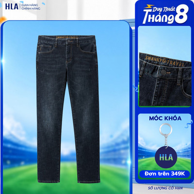 [HỎA TỐC 4H] Quần Jeans Nam HLA Co Giãn Thoải Mái – Dáng Suông Cổ Điển & Thêu Tinh Tế