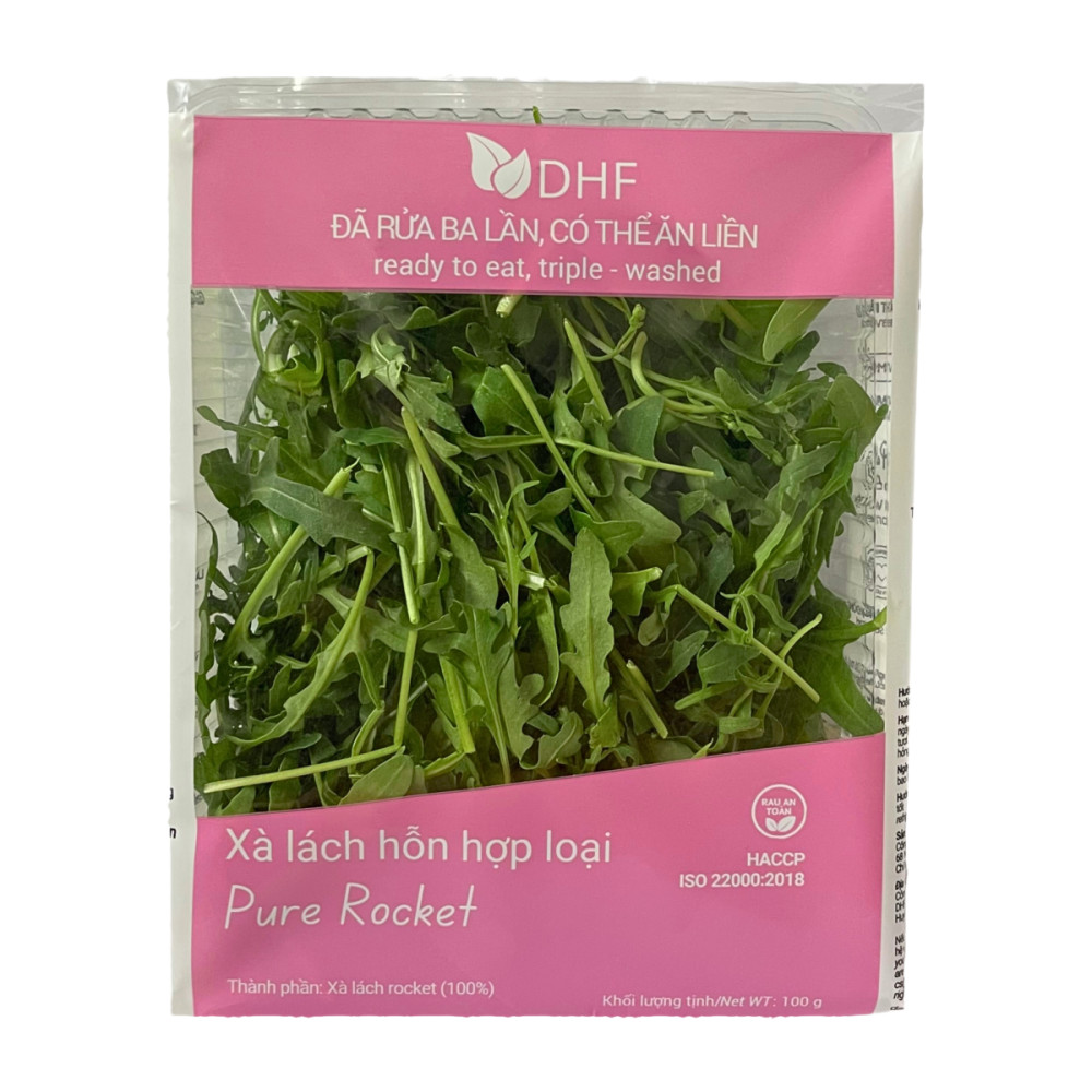 Xà lách hỗn hợp Dalat Hasfarm Pure Tocket 100g - 30052