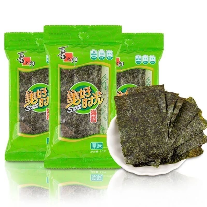 Rong biển ăn liền Meihao Shiguang.5g giòn ngon tươi mới snack dinh dưỡng cho trẻ em