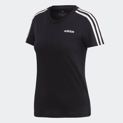adidas Phong cách sống Áo Thun 3 Sọc Essentials Nữ Đen DP2362