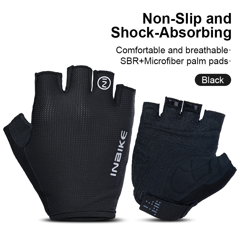 INBIKE Palm Shock hấp thụ mồ hôi Breathable Bike Gloves Độ đàn hồi cao Xuân/Hè Nam nữ
