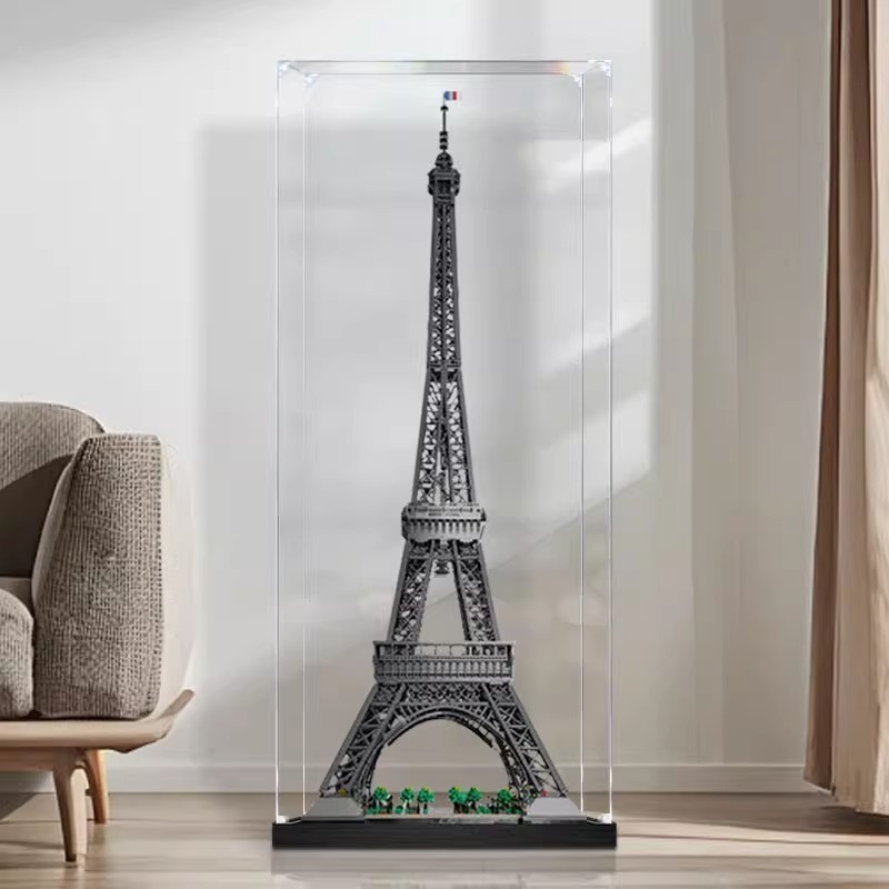 hộp mica trong suốt Acrylic Display Box for Lego 10307 Eiffel tower Kotak Penyimpanan Mainan 手办收纳盒