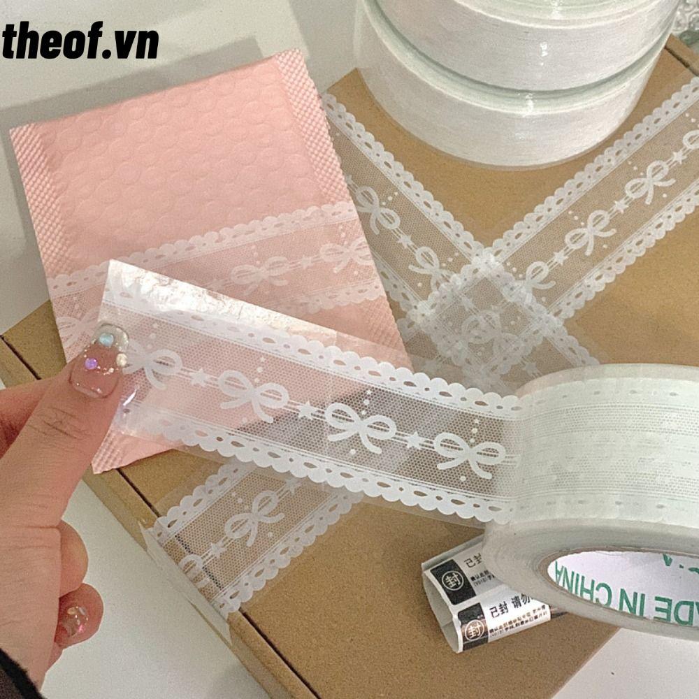 THEOF Hộp Quà Tặng Bao Bì Băng, Nơ Ren Mặt nạ, Thanh Lịch 100M / Cuộn Băng DIY Cho Túi Cói