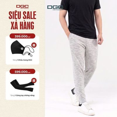 Quần nỉ nam DGC với kiểu dáng thể thao năng động, phom dáng thoải mái, cạp chun co giãn - WQNBBB02M