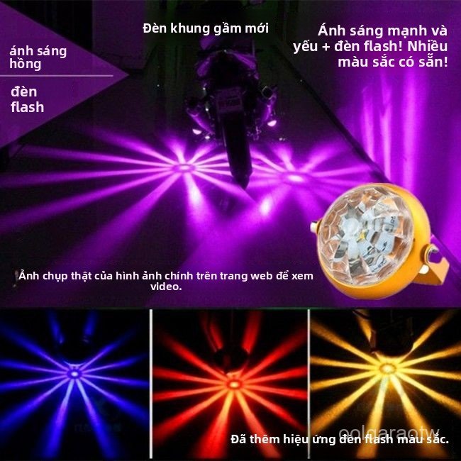 Đèn led gầm xe máy xe điện trang trí hiệu ứng nháy nhiều màu phụ kiện độ bền đẹp