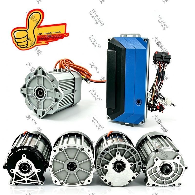 Động cơ điện công suất lớn 5000W 60V 72V dây đồng phẳng bền bỉ cho xe 3 bánh