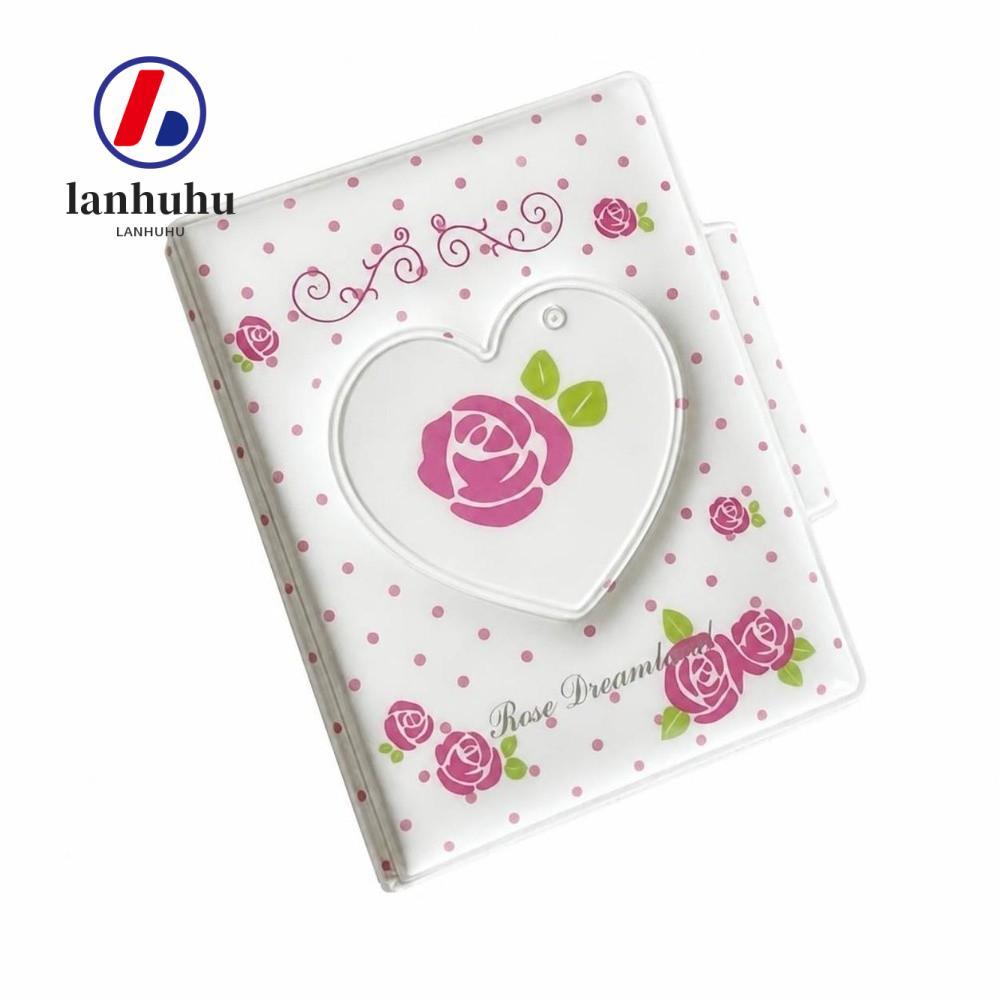 LANHUU Album Ảnh 3 Inch, Photocard Binder In Hoa Hồng Photocard Giá Đỡ, Trái Tim Đa Năng Rỗng Nút Ch