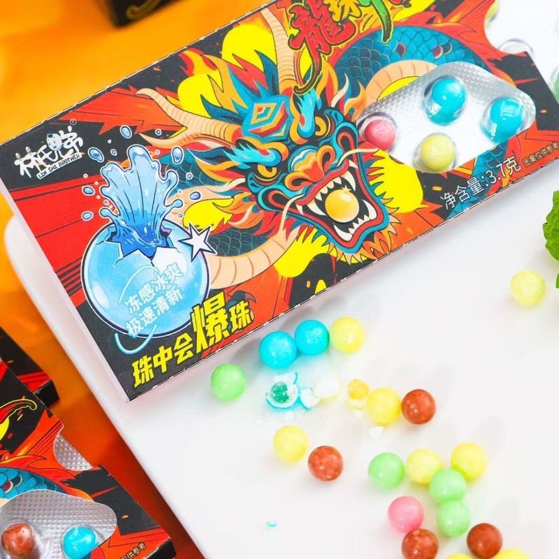 Lin 's Brothers Dragon Ball Pop Hạt Kẹo Ăn Nhẹ Hơi Thở Tươi Tươi Hơi Thở Sắc Nét Hạt 8-17-21