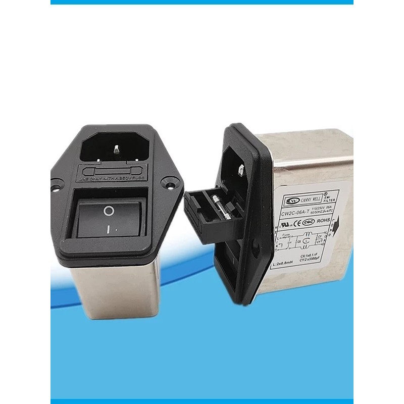 Kennyway CW2B-06A-T CW2B-10A-T có công tắc với bộ lọc nguồn loại cầu chì nhẹ